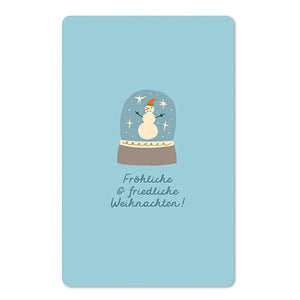 Mini Postkarten - 8,5 x 13,5 cm - Weihnachten - umweltfreundlicher Karton - Fröhliche & friedliche Weihnachten