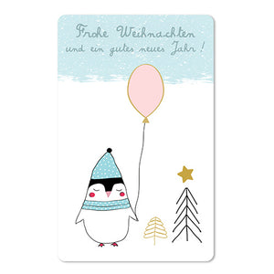 Mini Postkarten - 8,5 x 13,5 cm - Weihnachten - umweltfreundlicher Karton - Frohe Weihnachten und ein gutes neues Jahr