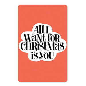 Mini Postkarten - 8,5 x 13,5 cm - Weihnachten - umweltfreundlicher Karton - all i want for christmas is you