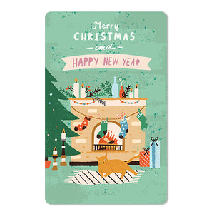 Mini Postkarten - 8,5 x 13,5 cm - Weihnachten - umweltfreundlicher Karton - merry christmas and happy new year