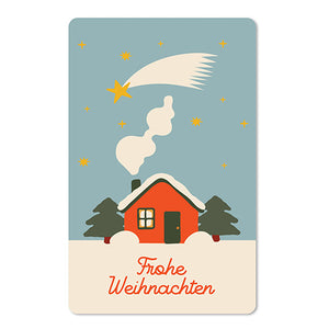 Mini Postkarten - 8,5 x 13,5 cm - Weihnachten - umweltfreundlicher Karton - Frohe Weichnachten