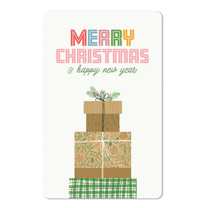Mini Postkarten - 8,5 x 13,5 cm - Weihnachten - umweltfreundlicher Karton - merry christmas & happy new year