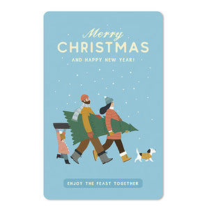 Mini Postkarten - 8,5 x 13,5 cm - Weihnachten - umweltfreundlicher Karton - merry christmas and happy new year