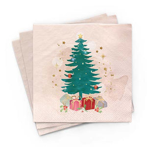 Bambus Serviette - 30x30 - Winter - Weihnachten - Christmas - Geschenke - Weihnachtsbaum