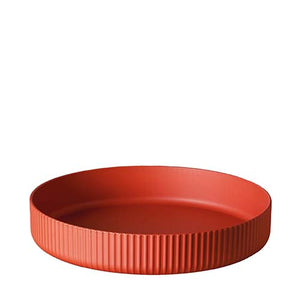 Nachhaltige Servierplatte - Teller aus PLA - 27 x 5 cm - deluxe - rot