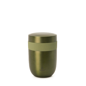 Thermobehälter aus Edelstahl - Zwei Kammern (420ml+200ml) - bioloco sky lunchpot - khaki grün