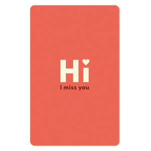 Mini Postkarten - 8,5 x 13,5 cm - Liebe - hi, miss you