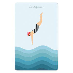 Mini Postkarten - 8,5 x 13,5 cm - Sprüche - umweltfreundlicher Karton - Du schaffst das