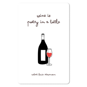 Mini Postkarten - 8,5 x 13,5 cm - Sprüche - umweltfreundlicher Karton - wine is poetry in a bottle
