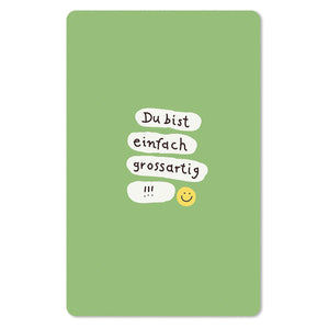Mini Postkarten - 8,5 x 13,5 cm - Sprüche - umweltfreundlicher Karton - Du bist einfach grossartig