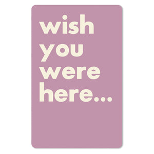 Mini Postkarten - 8,5 x 13,5 cm - Sprüche - umweltfreundlicher Karton - wish you were here