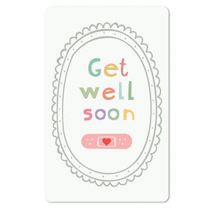 Mini Postkarten - 8,5 x 13,5 cm - Sprüche - umweltfreundlicher Karton - get well soon