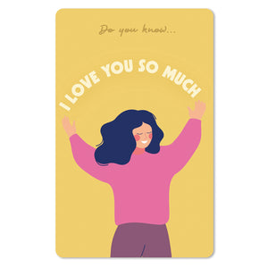 Mini Postkarten - 8,5 x 13,5 cm - Liebe - do you know... i love you so much