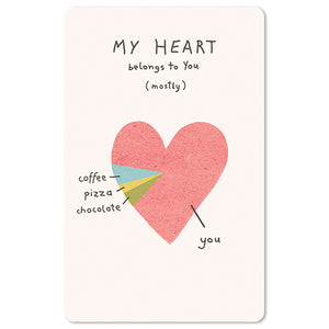 Mini Postkarten - 8,5 x 13,5 cm - Liebe - my heart belongs to you