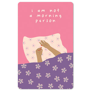 Mini Postkarten - 8,5 x 13,5 cm - Sprüche - umweltfreundlicher Karton - i am not a morning person
