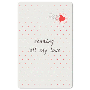 Mini Postkarten - 8,5 x 13,5 cm - Liebe - sending all my love