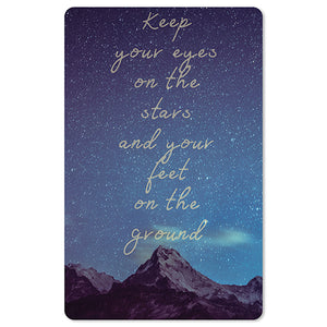 Mini Postkarten - 8,5 x 13,5 cm - Sprüche - umweltfreundlicher Karton - keep your eyes on the stars and your feet on the ground