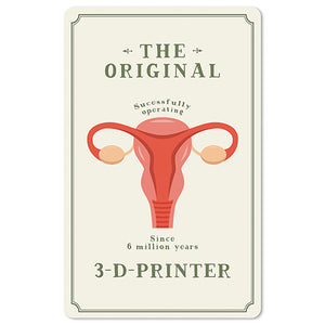 Mini Postkarten - 8,5 x 13,5 cm - verschiedene Motive - umweltfreundlicher Karton - the original 3-D-Printer - woman