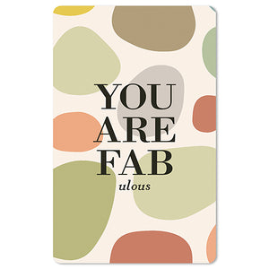 Mini Postkarten - 8,5 x 13,5 cm - Sprüche - umweltfreundlicher Karton - you are fabulous