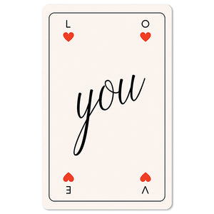 Mini Postkarten - 8,5 x 13,5 cm - Liebe - Spielkarte - you