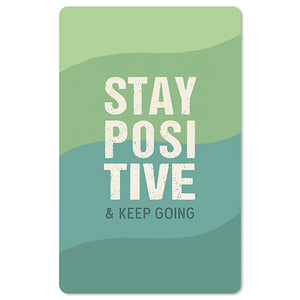 Mini Postkarten - 8,5 x 13,5 cm - Sprüche - umweltfreundlicher Karton - stay positive & keep going