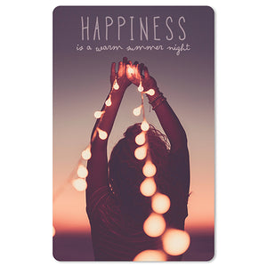 Mini Postkarten - 8,5 x 13,5 cm - Sprüche - umweltfreundlicher Karton - happiness is a warm summer night