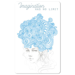 Mini Postkarten - 8,5 x 13,5 cm - Sprüche - umweltfreundlicher Karton - imagination has no limit