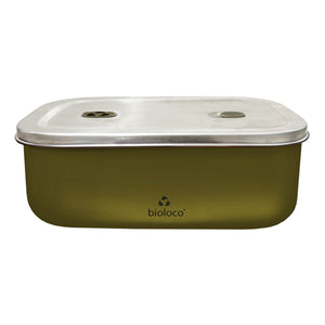 Lunchbox aus Edelstahl - bioloco sky lunchbox - khaki