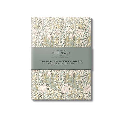 Notizbuch - Tagebuch - A6 - 3er Set - zwei liniert, einmal blanko - florales Design