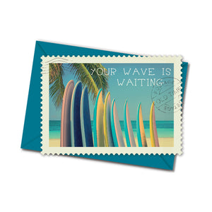 Geburtstagskarte - Postkarte mit Umschlag - Geburtstag - your wave is waiting