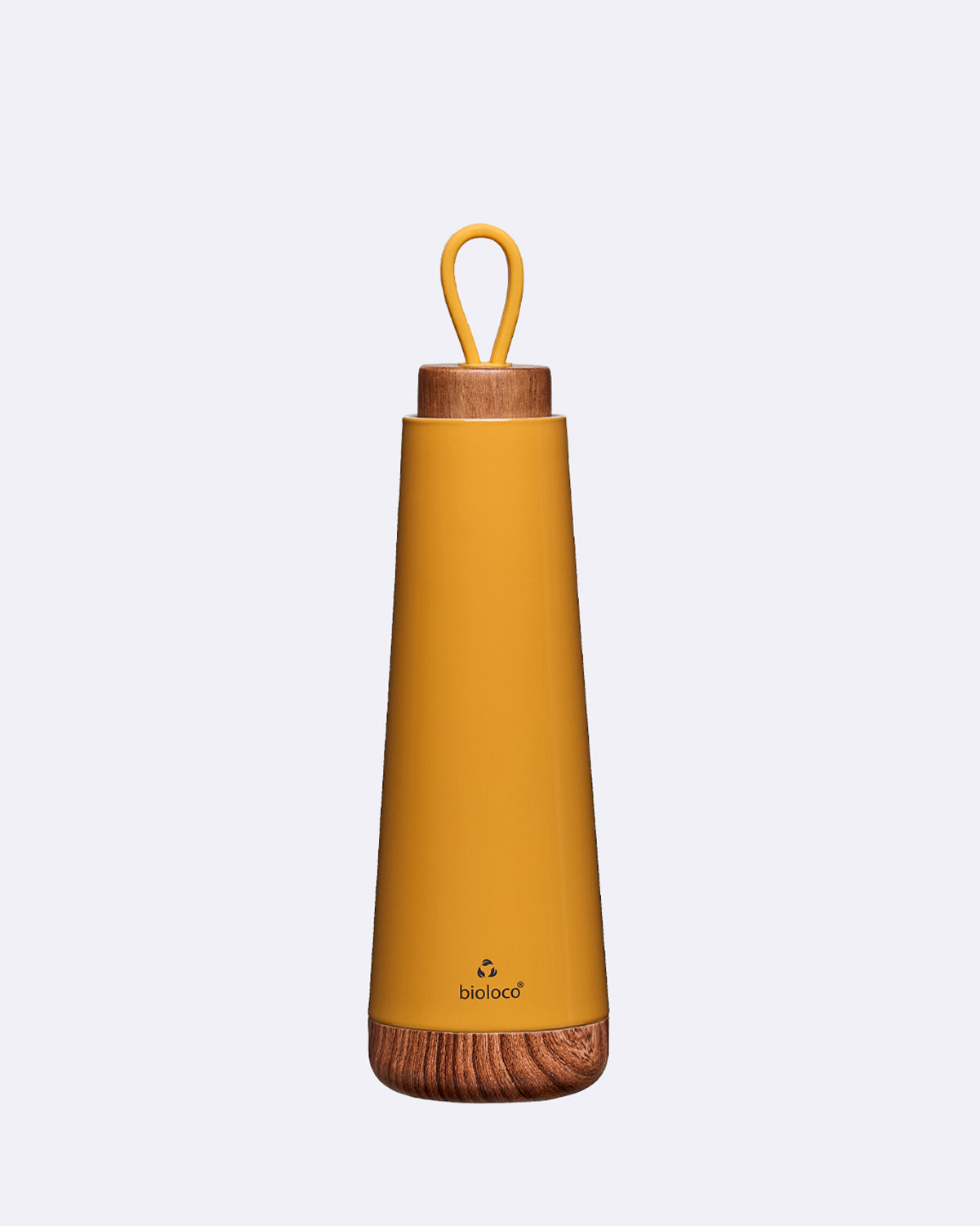 Thermosflasche Edelstahl - bioloco loop senfgelb - 500ml - nachhaltig