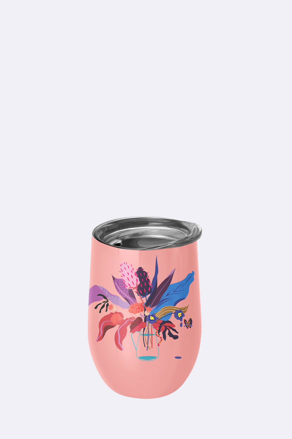 Thermobecher aus Edelstahl - bioloco office - 420ml - ideal fürs Büro - in full bloom