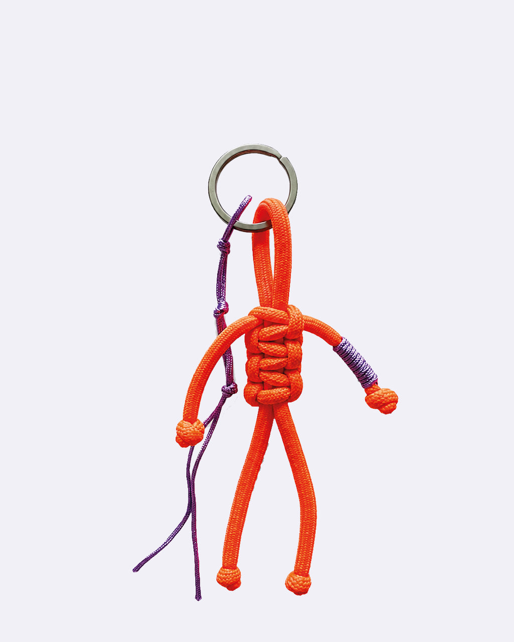 best friend keychain - flourescent orange & lavender
