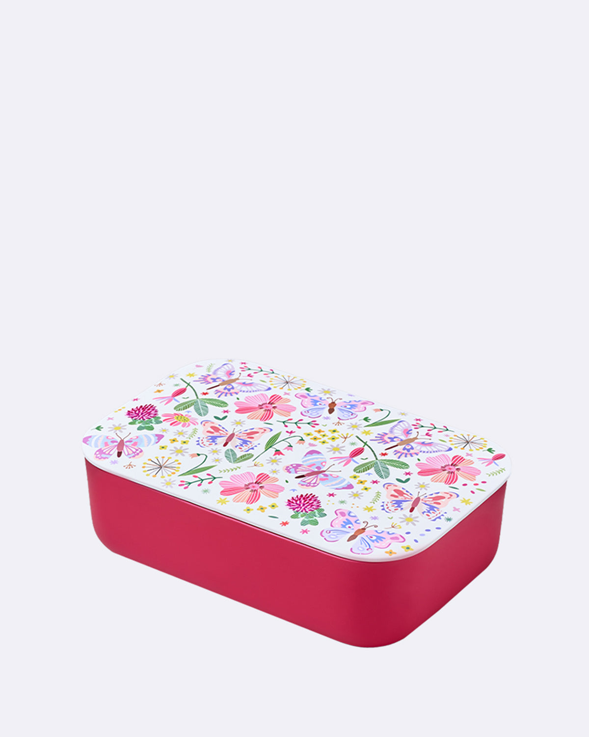 Nachhaltige Lunchbox - Brotdose aus PLA - bioloco plant classic lunchbox - butterflies - Schmetterlinge - Blumenmuster