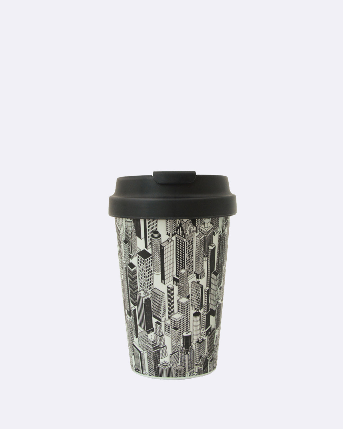 Nachhaltiger Kaffeebecher to go - bioloco plant easy cup - 350 ml - concrete jungle - Hochhaus