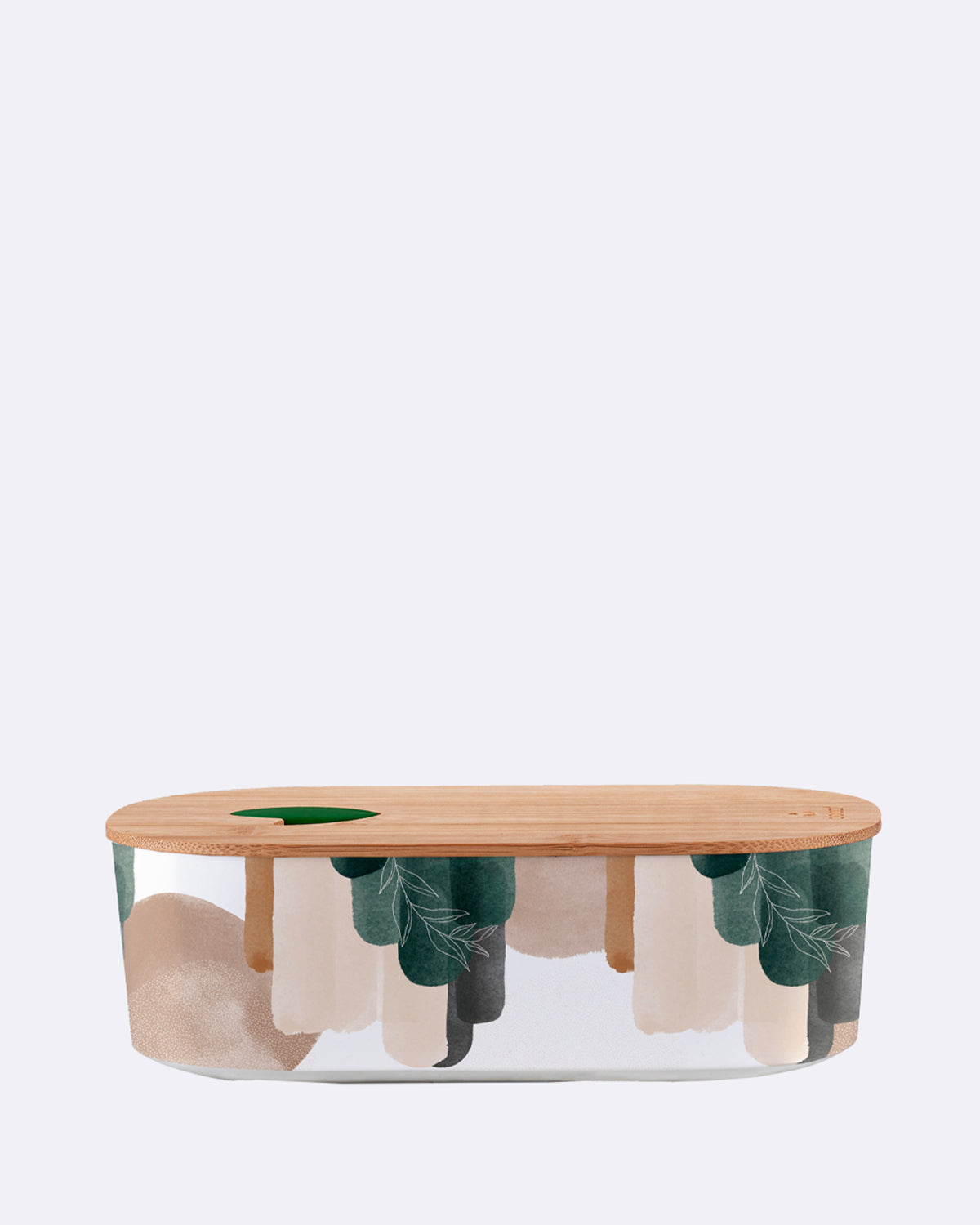  Ovale Lunchbox aus nachhaltigem PLA - bioloco plant lunchbox oval - abstract earth - Brotdose - Pflanze
