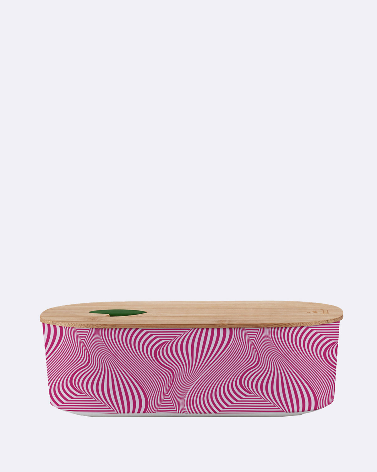Ovale Lunchbox aus nachhaltigem PLA - bioloco plant lunchbox oval - magentaverse - Brotdose - Illusion - Linien