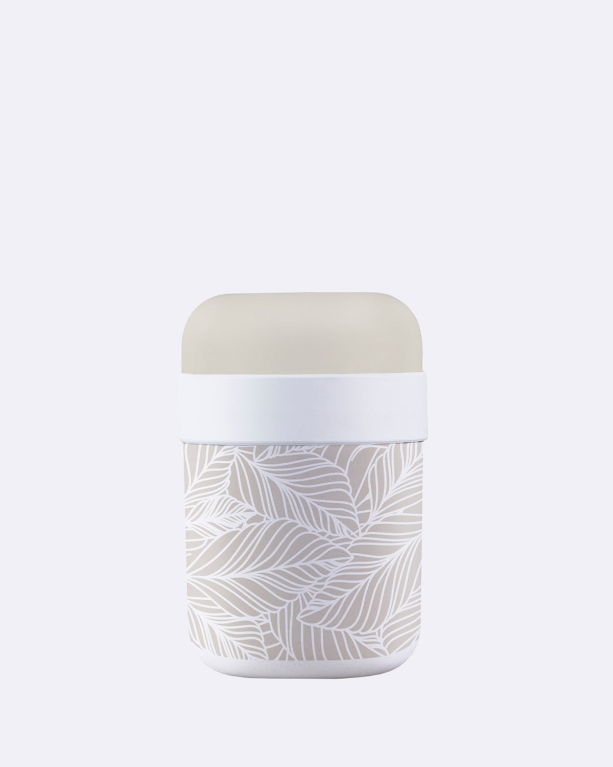 Thermobehälter aus nachhaltigem PLA - Zwei Kammern (500ml+200ml) - bioloco plant lunchpot - desert leaves - Blätter - Pflanze