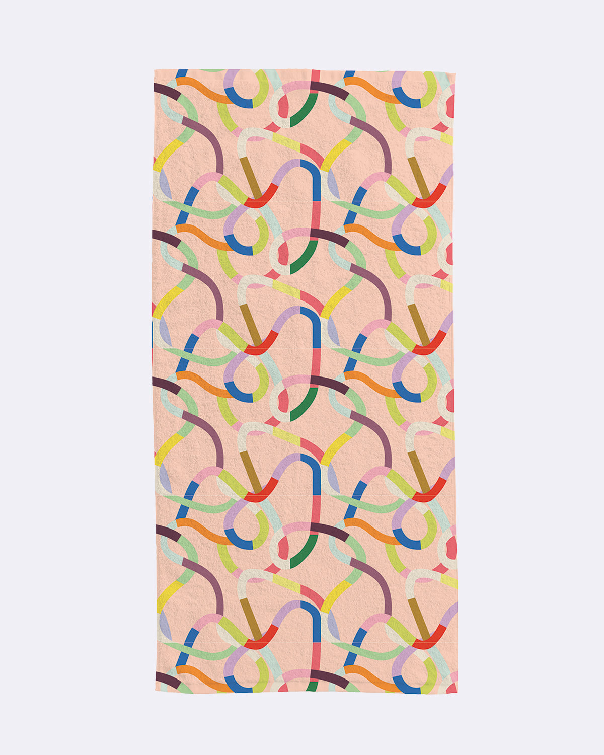 Strandtuch 90x180 cm - Bunte Wellen - 100% Baumwolle