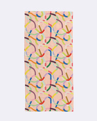 Cotton Beach Towel colourful waves