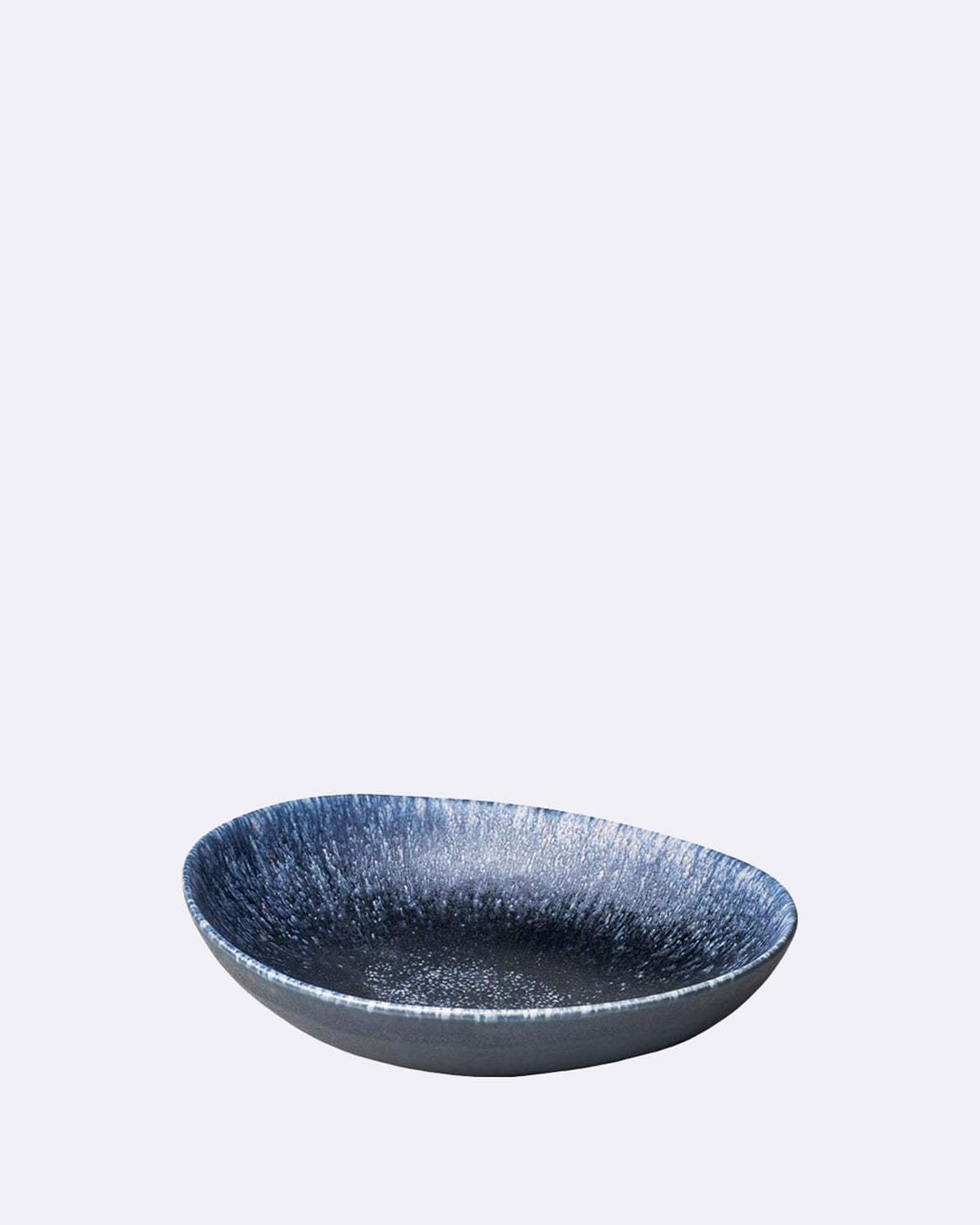 Keramik Pastateller Dunkelblau gesprenkelt 23,5 x 19 x 5 cm – chic.mic GmbH