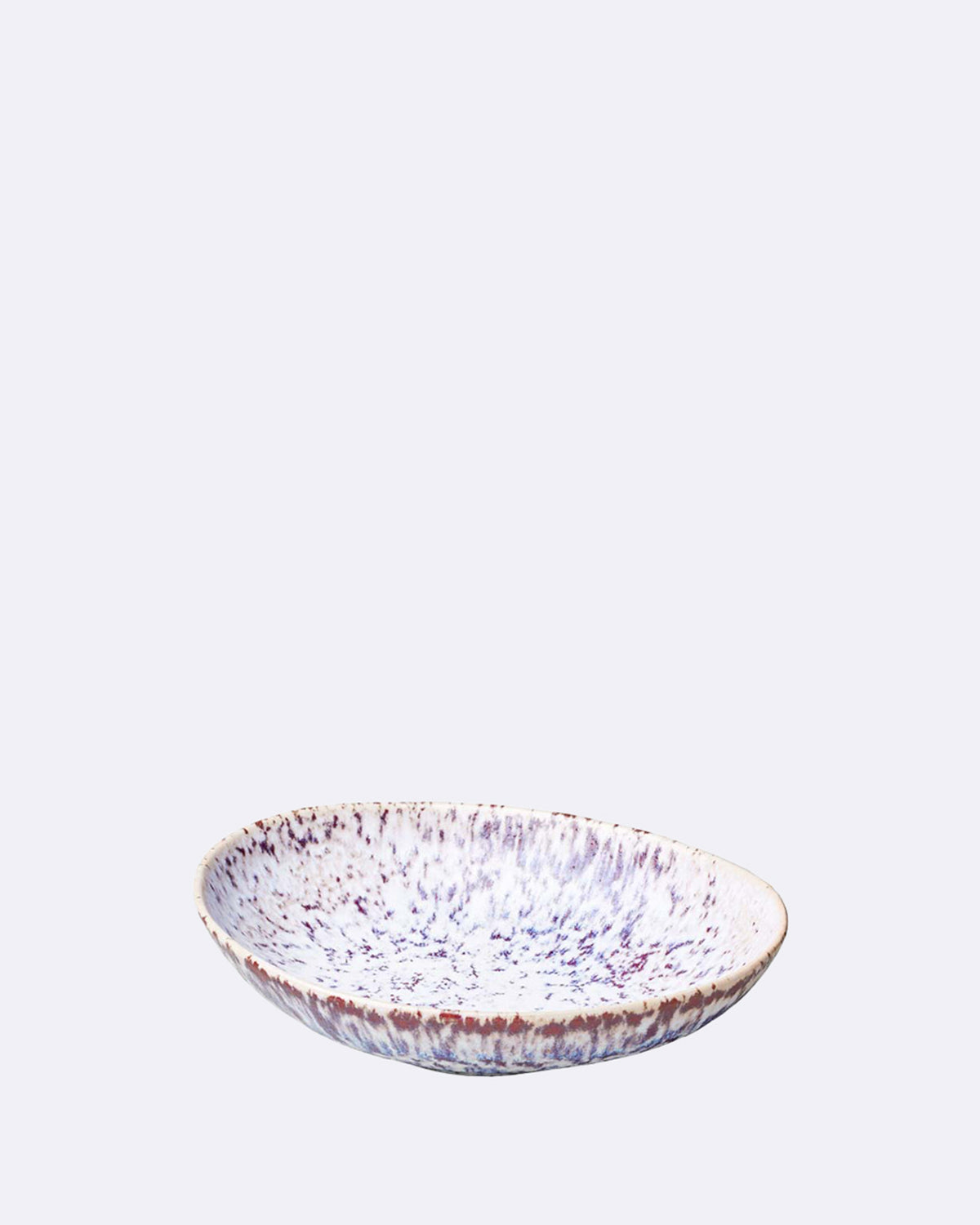 Keramik Pastateller blau-weiß Sprenkelmuster 23,5 x 19 x 5 cm – chic.mic GmbH