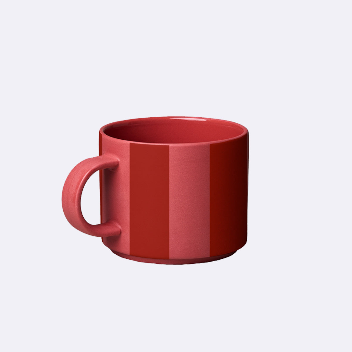 Freisteller einer GOOD MOOD Porzellantasse – farbintensiv, durchgefärbt, dünnwandig und spülmaschinenfest.