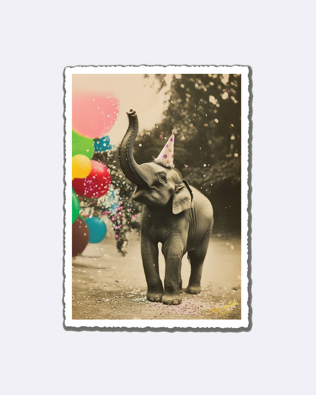 Impossible Card Postkarte - Party Elephant