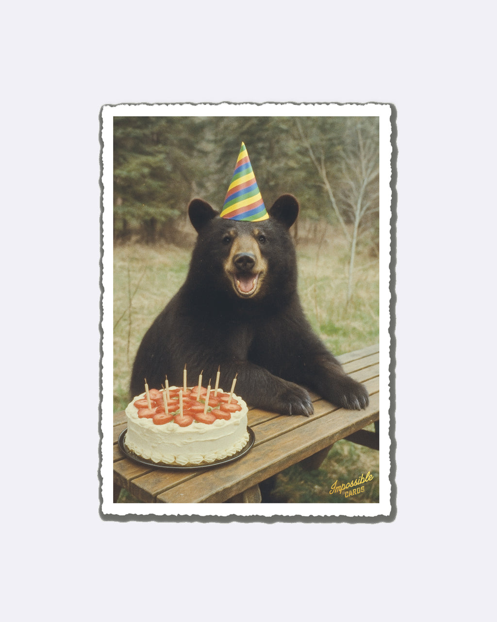 Impossible Card Postkarte - Party bear