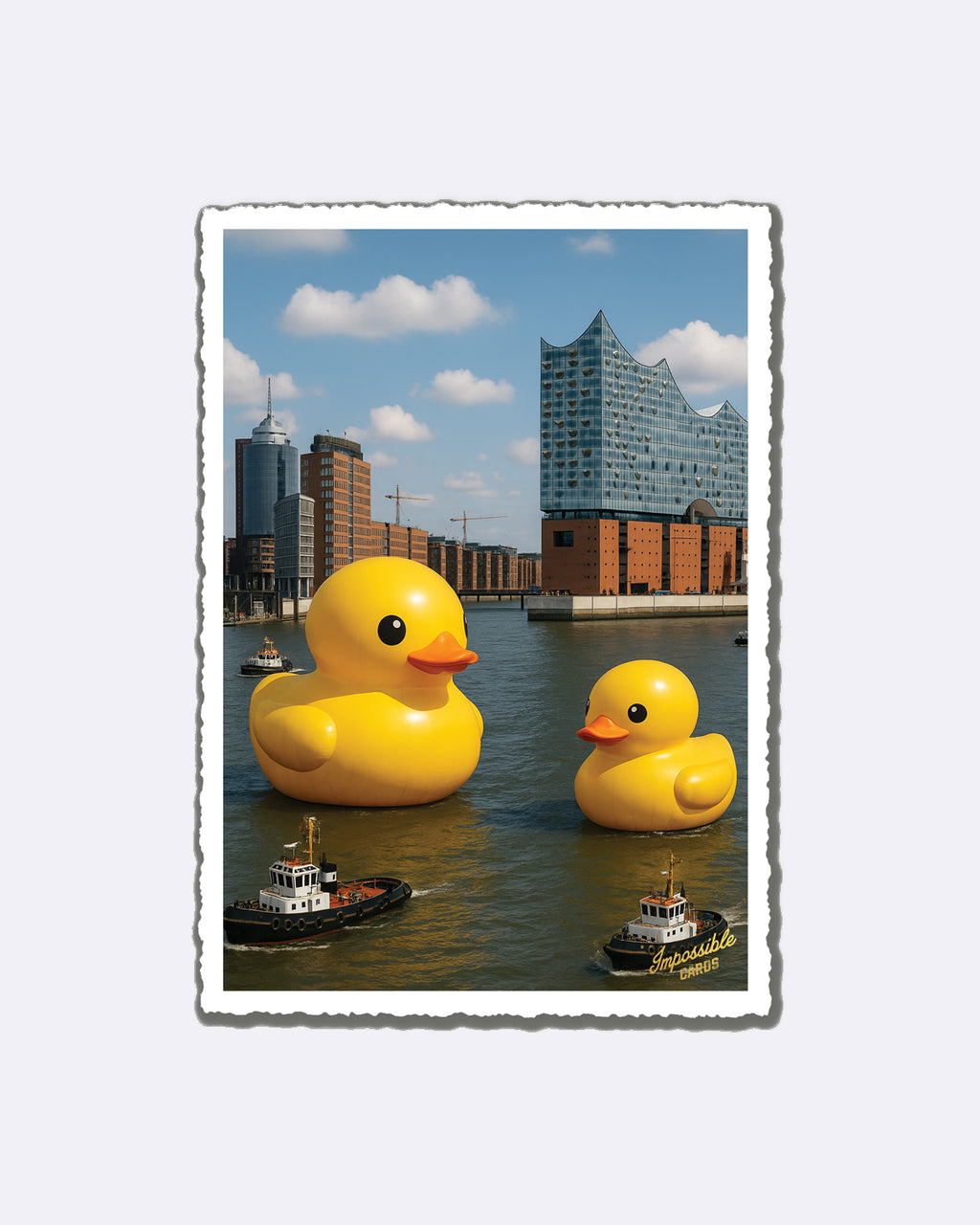 Impossible Card Postkarte - Badeente