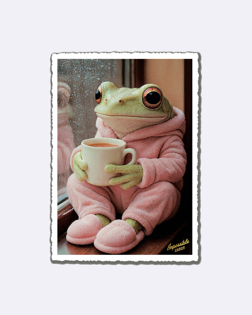 Impossible Card Postkarte - tracksuit frog