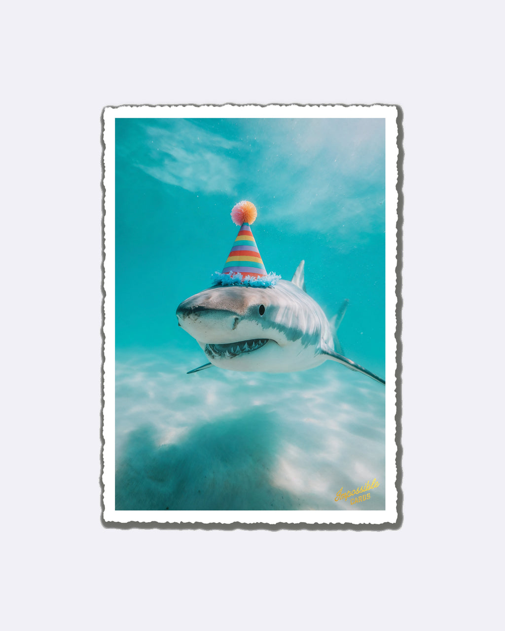 Impossible Card Postkarte - party shark