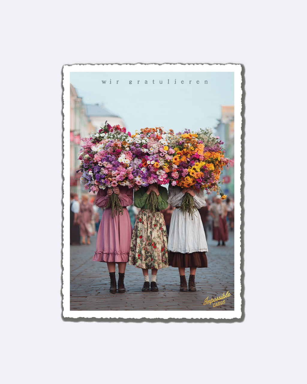 Impossible Card Postkarte - wir gratulieren