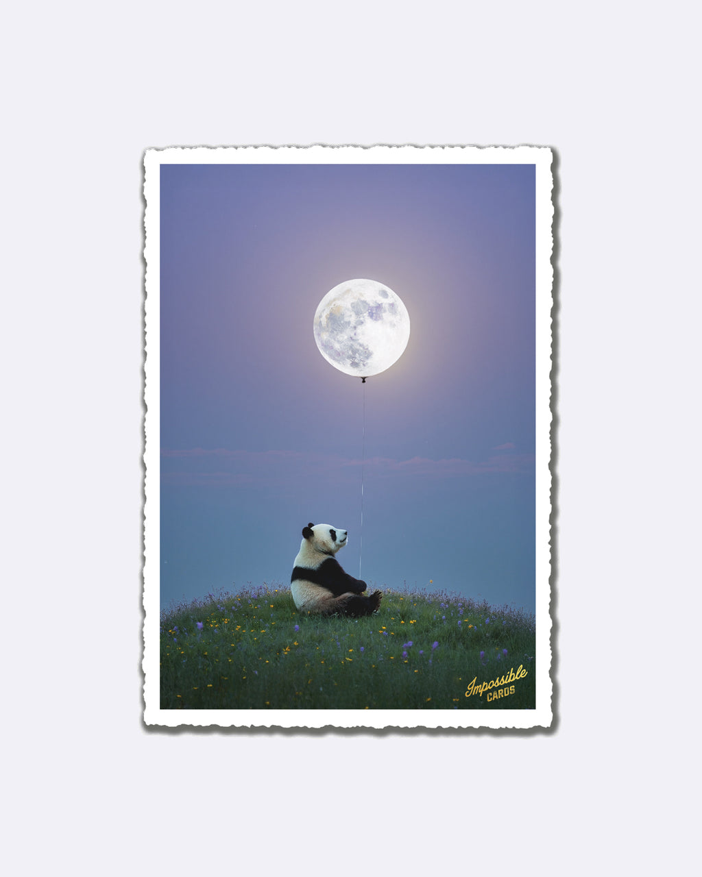 Impossible Card Postkarte - moon ballon